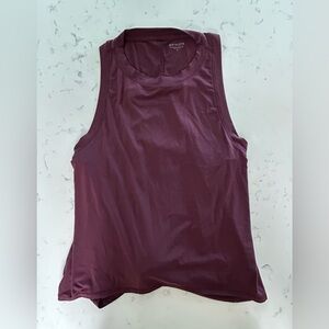 Athleta tank top size small, burgundy purple color, loose, knot in back